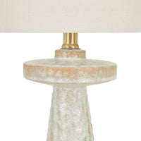 GlobeWest Lorne Sierra Table Lamp - Buff - Linen