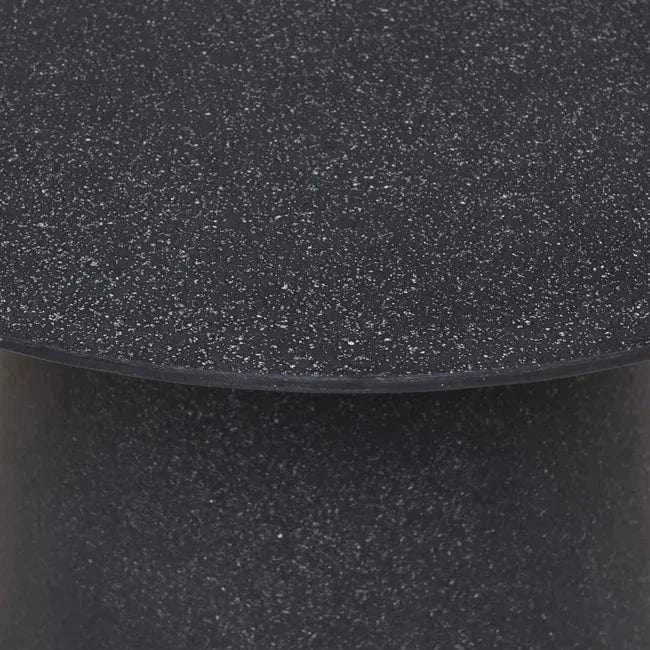 Globe West Side Tables Globe West Livorno Round Side Table (Indoor/Outdoor), Black Speckle