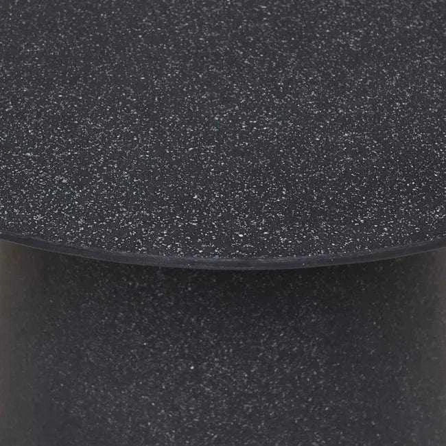 Globe West Side Tables Globe West Livorno Round Side Table (Indoor/Outdoor), Black Speckle