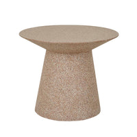 GlobeWest Livorno Round Side Table (Indoor/Outdoor) - Terracotta Speckle