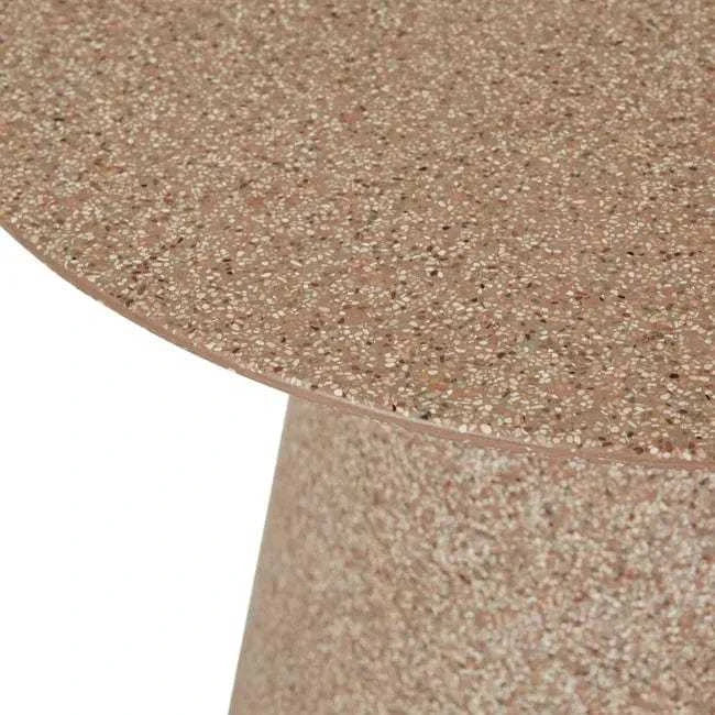 Globe West Side Tables Globe West Livorno Round Side Table (Indoor/Outdoor), Terracotta Speckle