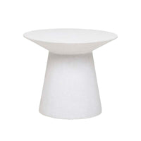 GlobeWest Livorno Round Side Table (Indoor/Outdoor) - White