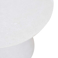GlobeWest Livorno Round Side Table (Indoor/Outdoor) - White