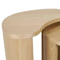 Globe West Side Tables GlobeWest Oberon Curve Set of 2 Side Table - Natural Ash
