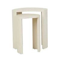 Globe West Side Tables GlobeWest Oberon Curve Set of 2 Side Table - Shell