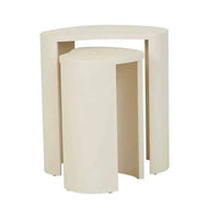 Globe West Side Tables GlobeWest Oberon Curve Set of 2 Side Table - Shell