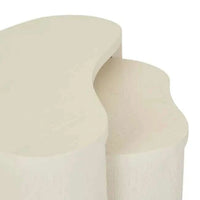 Globe West Side Tables GlobeWest Oberon Curve Set of 2 Side Table - Shell