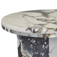Globe West Side Tables Amara Curve Side Table - Matt Ocean Marble