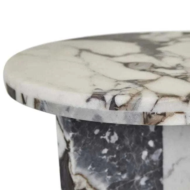 Globe West Side Tables Amara Curve Side Table - Matt Ocean Marble