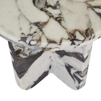 Globe West Side Tables Amara Curve Side Table - Matt Ocean Marble