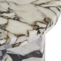 Globe West Side Tables Amara Curve Side Table - Matt Ocean Marble