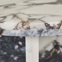 GlobeWest Amara Curve Side Table - Matt Ocean Marble