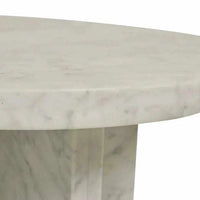 Globe West Side Tables Amara Curve Side Table - Matt White Marble