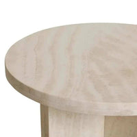 Globe West Side Tables GlobeWest Amara Curve Side Table - Natural Travertine