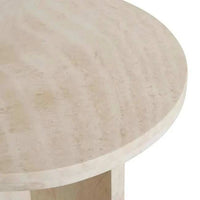 Globe West Side Tables GlobeWest Amara Curve Side Table - Natural Travertine