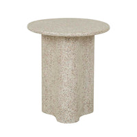 GlobeWest Artie Outdoor Wave Side Table - Warm Sand