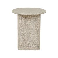 GlobeWest Artie Outdoor Wave Side Table - Warm Sand