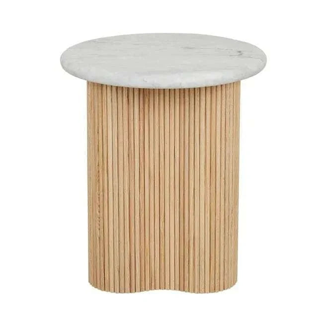 Globe West Side Tables Globe West Artie Wave Ripple Side Table, Natural Ash