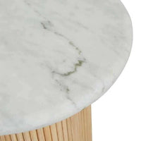 Globe West Side Tables Globe West Artie Wave Ripple Side Table, Natural Ash