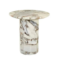 Globe West Side Tables Atlas Decagon Side Table - Matt Ocean Marble