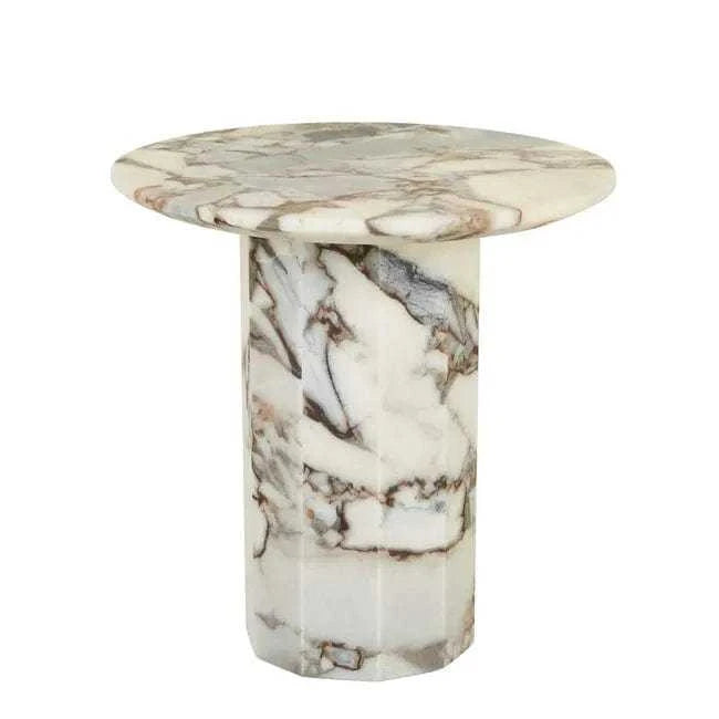 Globe West Side Tables Atlas Decagon Side Table - Matt Ocean Marble
