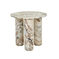 GlobeWest Atlas Orbit Side Table - Natural Ocean Marble