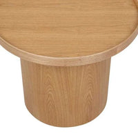 Globe West Side Table Globe West Classique Pedestal Side Table, Natural Ash