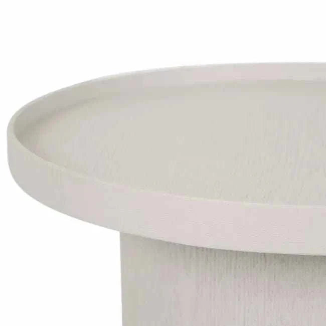 Globe West Side Table Globe West Classique Pedestal Side Table, Oyster Ash