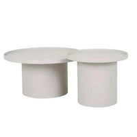 Globe West Side Table Globe West Classique Pedestal Side Table, Oyster Ash