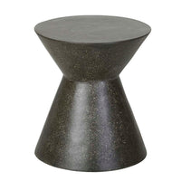 GlobeWest Granada Hourglass Side Table - Black Fleck