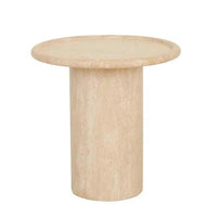 Globe West Side Tables Globe West Pippa Side Table - Natural Travertine