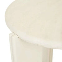 Globe West Side Tables GlobeWest Ray Marble Side Table - Natural Travertine - Shell