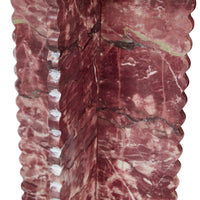 GlobeWest Rufus Fleur Side Table - Carmine Marble