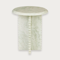 GlobeWest Rufus Fleur Side Table - Green Onyx
