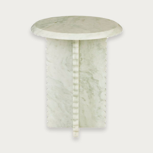 GlobeWest Rufus Fleur Side Table - Green Onyx