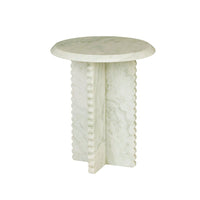 GlobeWest Rufus Fleur Side Table - Green Onyx