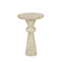 GlobeWest Rufus Indra Side Table - Oat Marble
