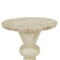 GlobeWest Rufus Indra Side Table - Oat Marble