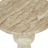GlobeWest Rufus Indra Side Table - Oat Marble