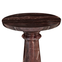 GlobeWest Rufus Jewel Side Table - Carmine Marble