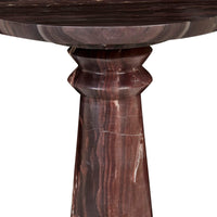 GlobeWest Rufus Jewel Side Table - Carmine Marble