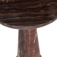 GlobeWest Rufus Jewel Side Table - Carmine Marble