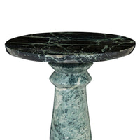 GlobeWest Rufus Jewel Side Table - Spider Green Marble