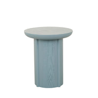Saskia side table in slate teal, front view