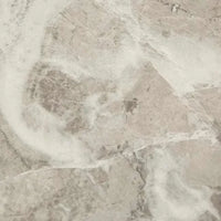 Close-up of grey marble surface with natural white and beige veining pattern