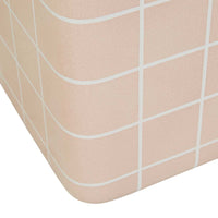 GlobeWest Seville Tile Side Table - Pink/White