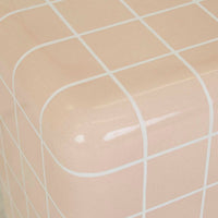 GlobeWest Seville Tile Side Table - Pink/White