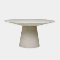 Globe West Livorno round grey speckle indoor outdoor dining table with fibreglass and solid resin top