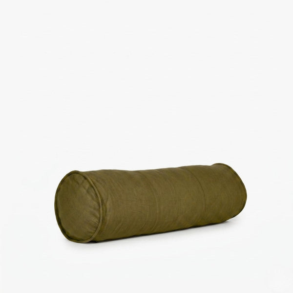 Eadie Lifestyle Luca Linen Bolster - Olive