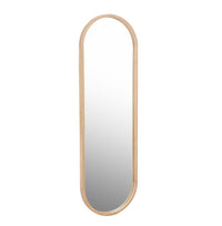 GlobeWest Brody Oval Mirror, New Oak timber frame